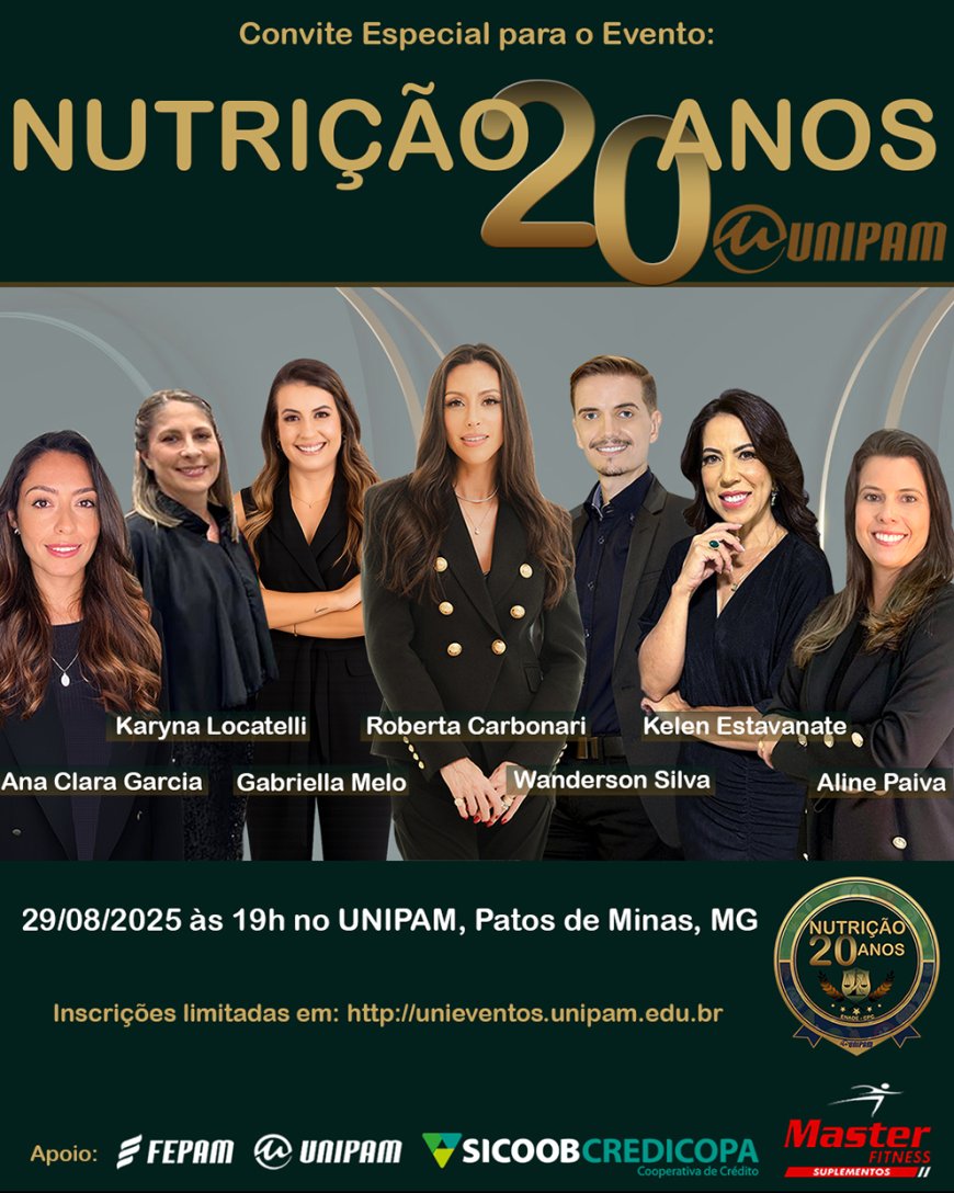 Curso de Nutrição celebra 20 anos com participação de Roberta Muzy