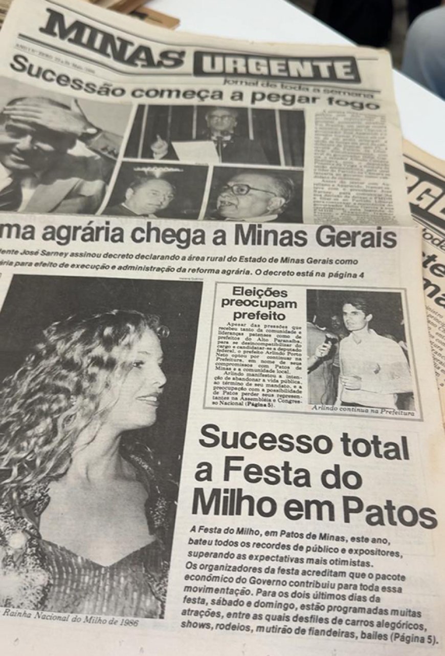 Unipam recebe acervo completo do jornal Minas Urgente, marco da imprensa dos anos 80