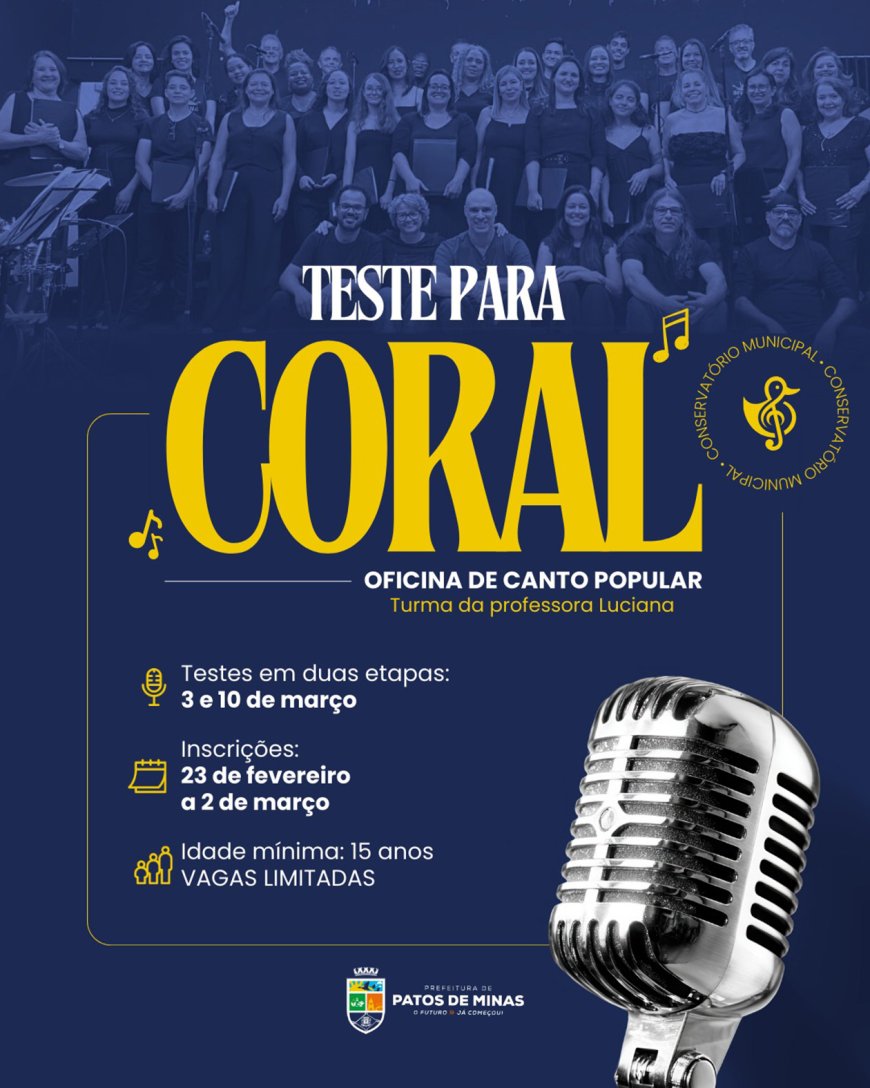 Teste para o Coral OCP  (Oficina de Canto Popular)