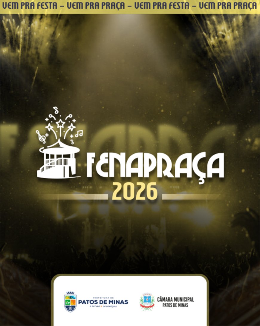 Fenapraça 2026 terá mais de 60 shows, investimento histórico na  cultura local e  programação gratuita para toda a população