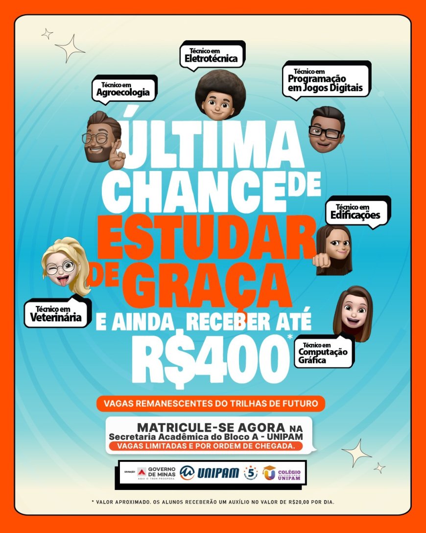 Inscrições para os cursos técnicos, gratuitos, no Colégio Universitário encerram na sexta-feira (29/5)