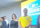 Flávio Bolsonaro participa de encontro político e visita a Fenamilho em Patos de Minas