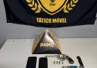 Denúncia anônima leva PM a prender dupla com arma, drogas e munições em Patos de Minas