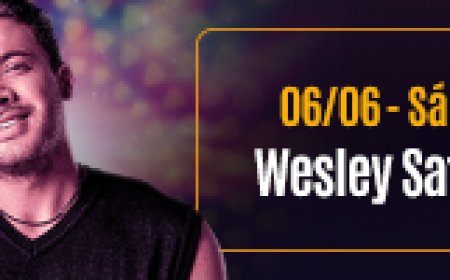 Hoje, sábado, 6 de junho, tem show de Wesley Safadão na Fenamilho, em Patos de Minas