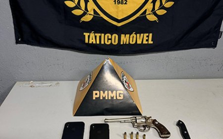 Denúncia anônima leva PM a prender dupla com arma, drogas e munições em Patos de Minas