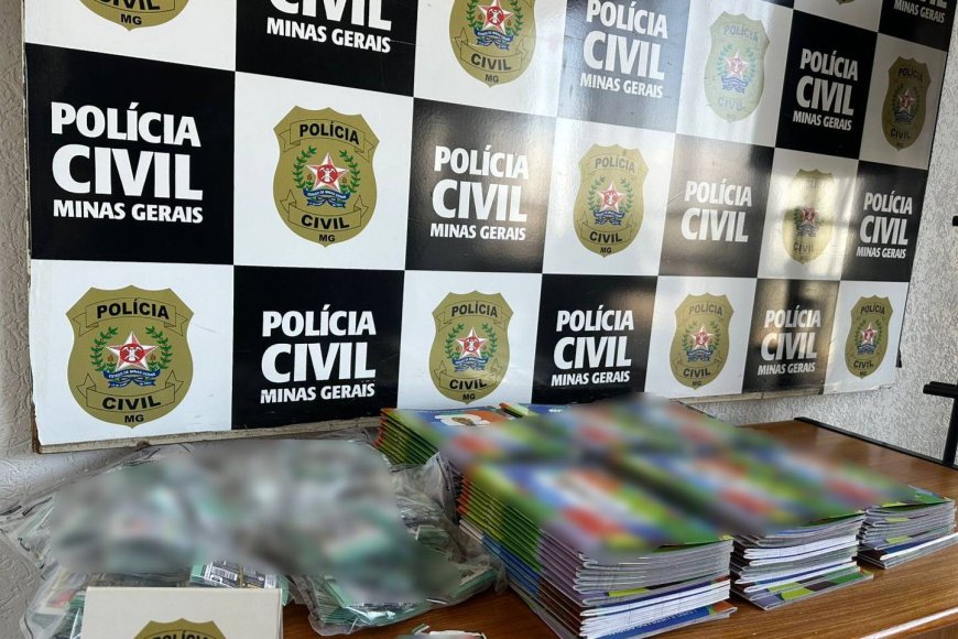 Ação da PCMG resulta na apreensão de figurinhas falsificadas da Copa do Mundo em Patos de Minas.