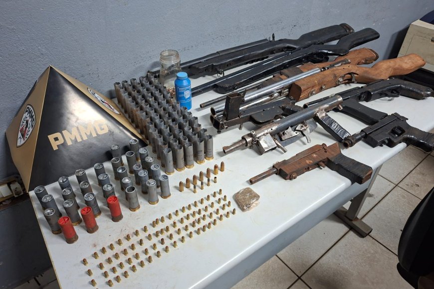 Polícia Militar apreende armas de fogo artesanais e munições durante diligências em Arraial dos Afonsos