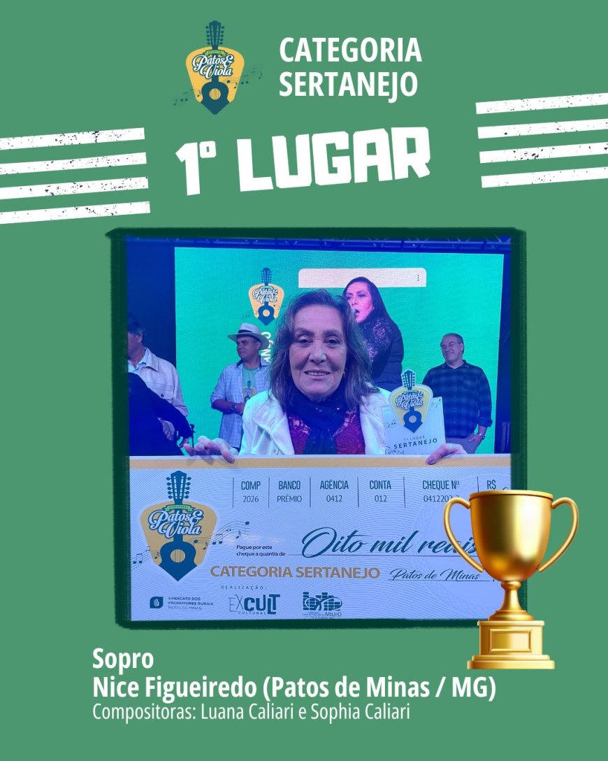 V Festival Patos & Viola consagra vencedores e celebra a força da música sertaneja na Fenamilho 2026