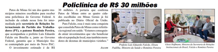Policlínica de R$ 30 milhões