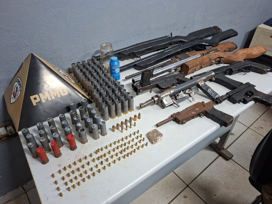 Polícia Militar apreende armas de fogo artesanais e munições durante diligências em Arraial dos Afonsos