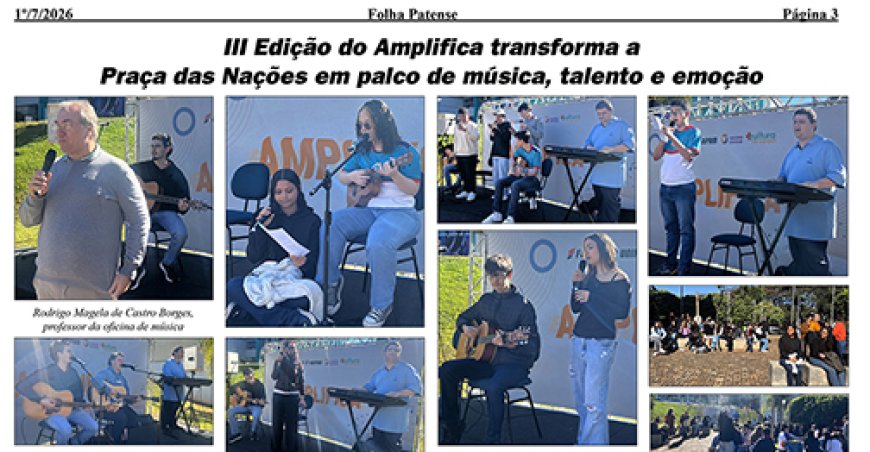 III Edição do Amplifica transforma a  Praça das Nações em palco de música, talento e emoção